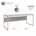 thumbnail image 3 of Scranton & Co Engineered Wood 72W Desk with Storage and Drawers in Platinum Gray, 3 of 10