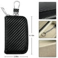 thumbnail image 2 of Funda para bolsillo de llave de coche NQ Caja protectora de señal Control remoto antirrobo de cuero RFID con gancho, 2 of 5