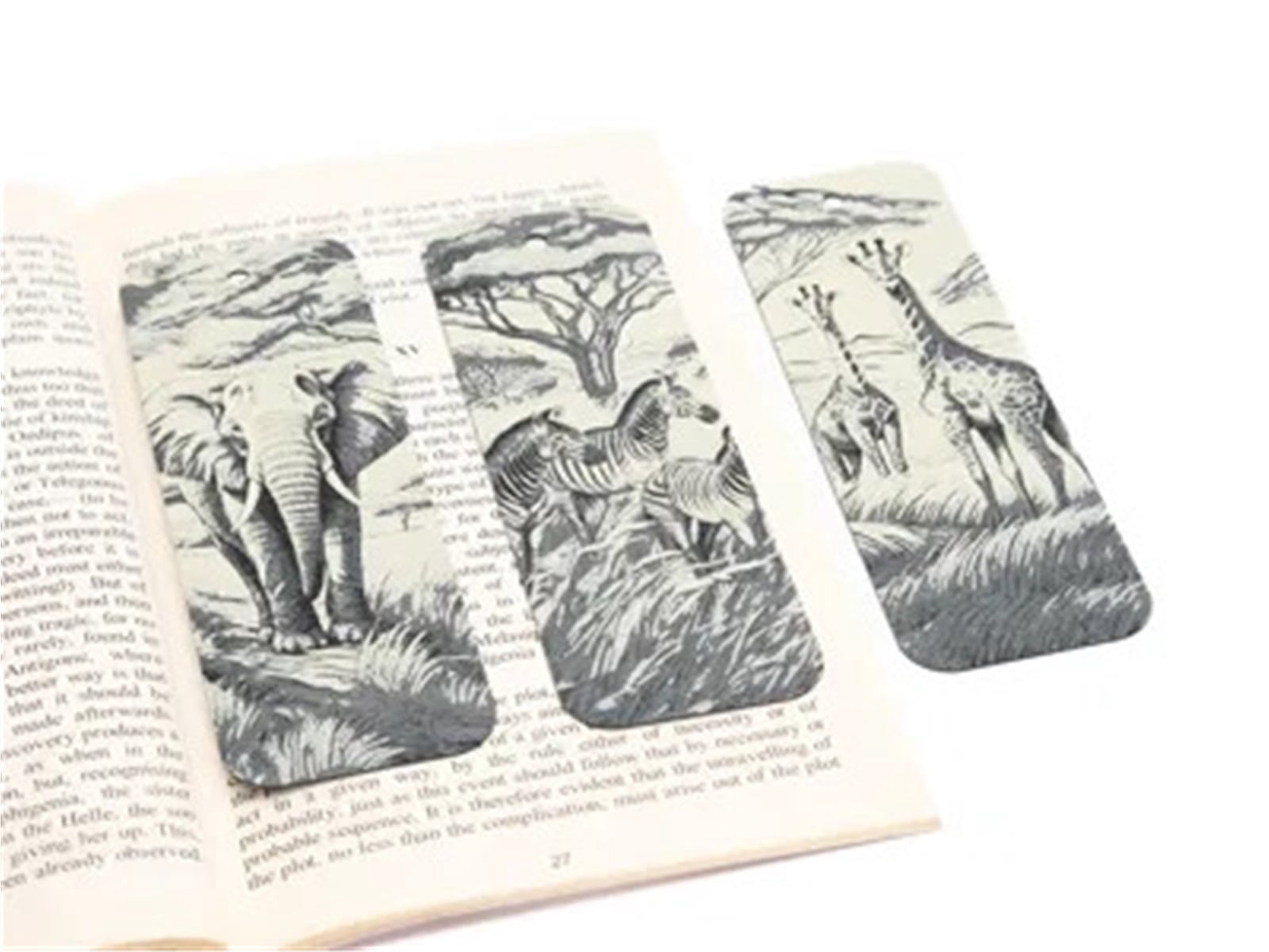 3pc African Wildlife Bookmark 3D Printing