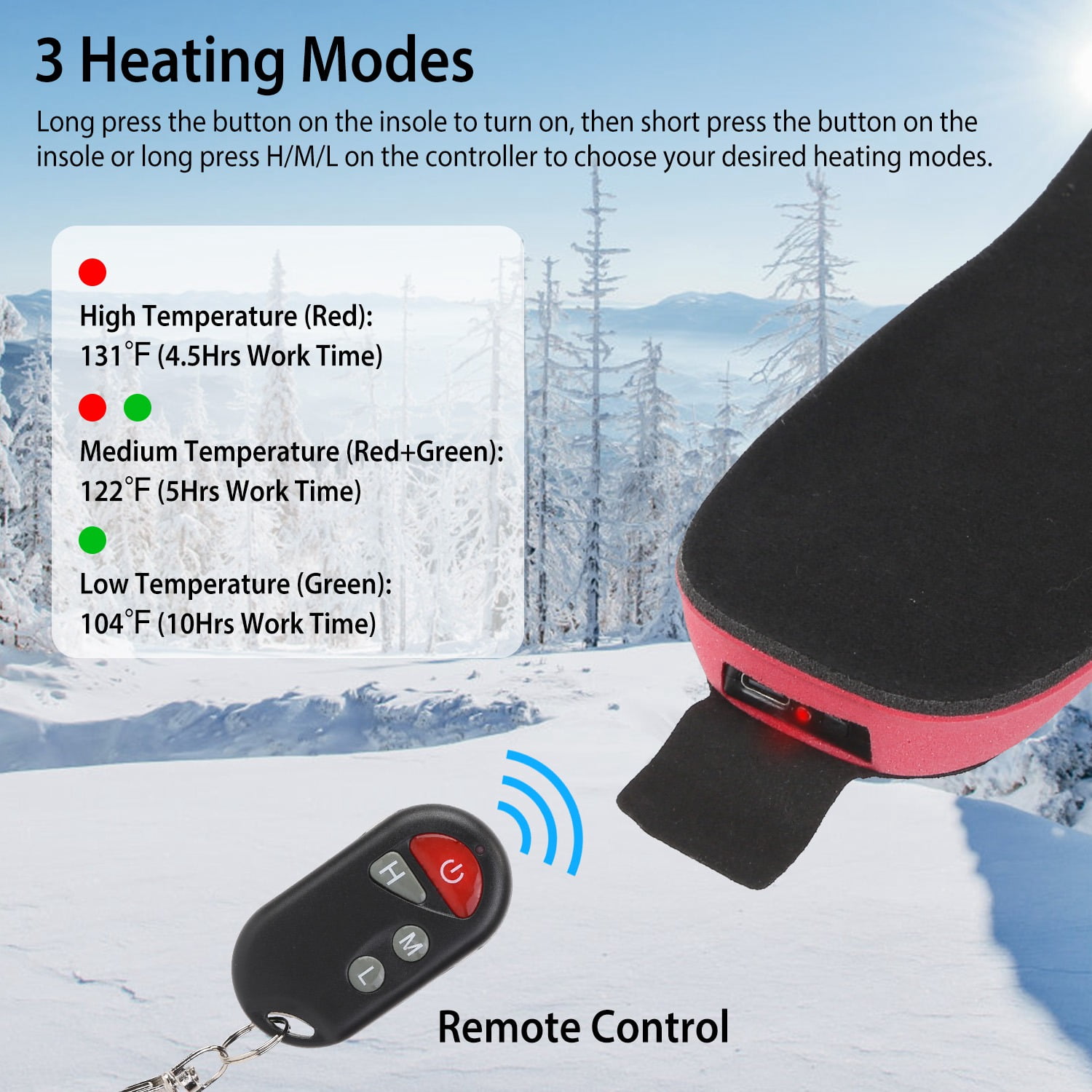 iMountek Rechargeable Heated Insoles, Heated Insoles with iMountek Rechargeable Heated Insoles, Heated Insoles with