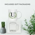 thumbnail image 4 of Koyal Wholesale Ceramic Coffee Mug, Garden Green Monogram Initial Letter U, 4 of 5