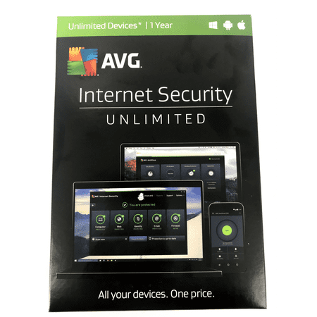 AVG INTERNET SECURITY - UNLIMITED DEVICES / 1 YEAR , FOR (PC,MAC,ANDROID) #8312