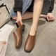 thumbnail image 4 of Amzcrzy Zapatos de mujer,Zapatos de mujer,Zapatillas de mujer, Zapatos de tacón bajo cuadrado para mujer Zapatos de tacón cuadrado de color liso suave Sandalias Mujer Zapatillas De Casa, 4 of 6