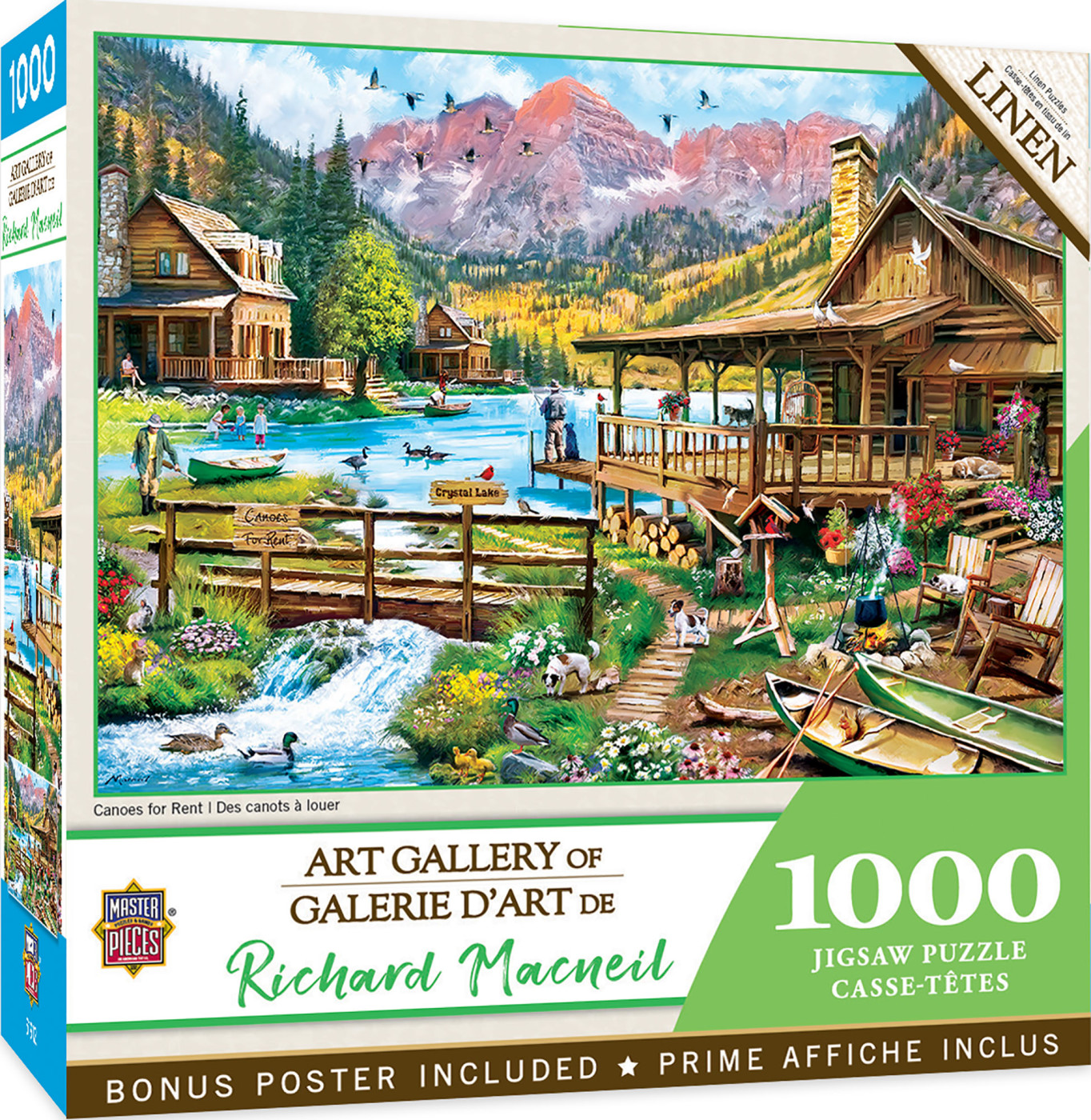 MasterPieces 1000 Piece Jigsaw Puzzle Canoes for Rent 19.25"x26.75