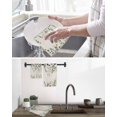 thumbnail image 5 of Green Eucalyptus Kitchen Dish Towels for Drying Dishes Set of 2, Farmhouse Weeping Leaves on Linen Waffle Weave Microfiber Hand Tea Bathroom Towels Quick Dry & Absorbent Towel 15.7x23.6, 5 of 7