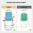 thumbnail image 2 of VINGLI Aluminum Patio Lawn Chairs Folding Set of 2 with Detachable Cup Holder, Webbed Beach Chair Folding Chair Outdoor Portable Camping Chair, 2 of 7