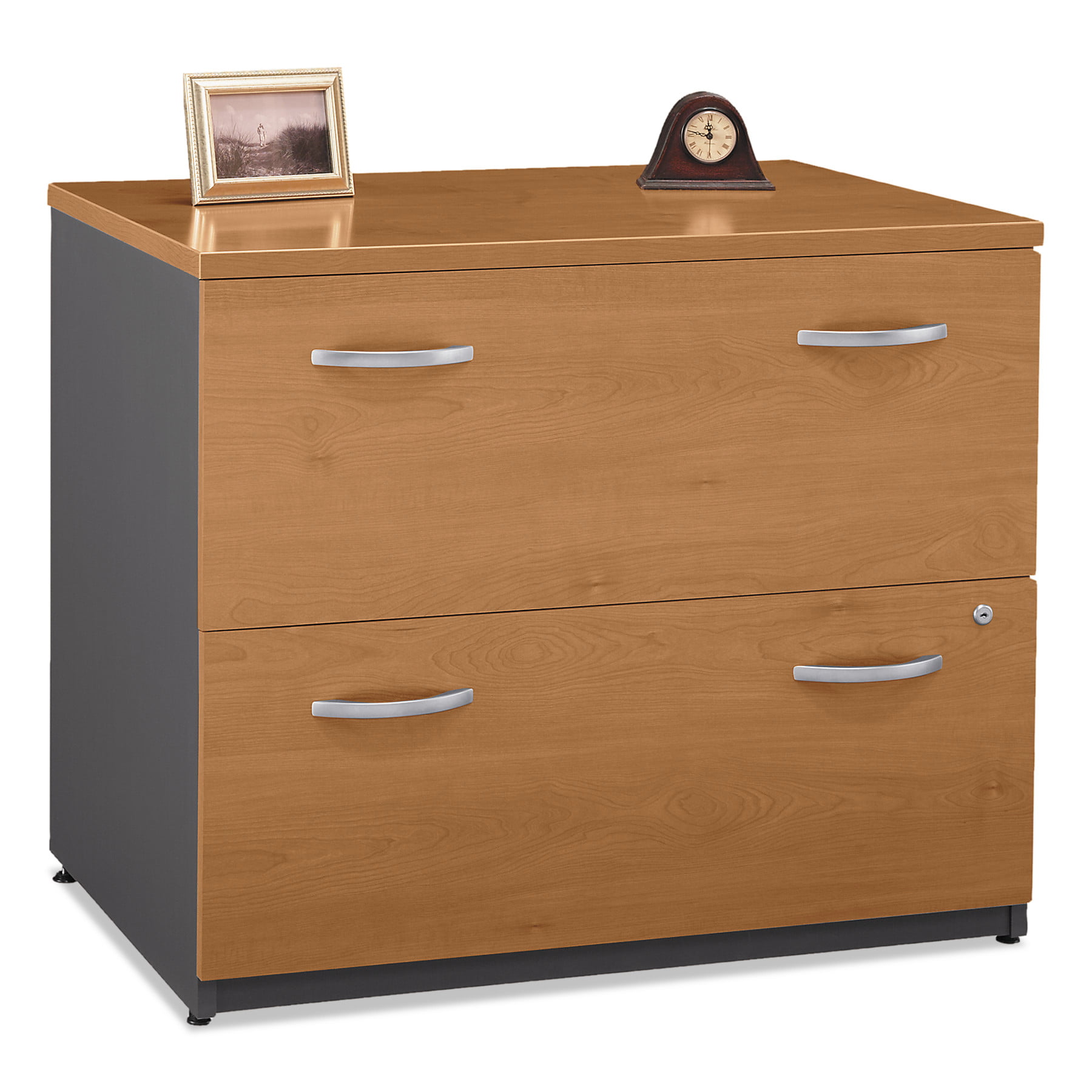 2 Drawers Lateral Lockable Filing Cabinet, Cherry ...