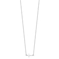 thumbnail image 2 of Sterling Silver Rhodium-plated w/ 2in ext. Sideways Cross Necklace, 2 of 4