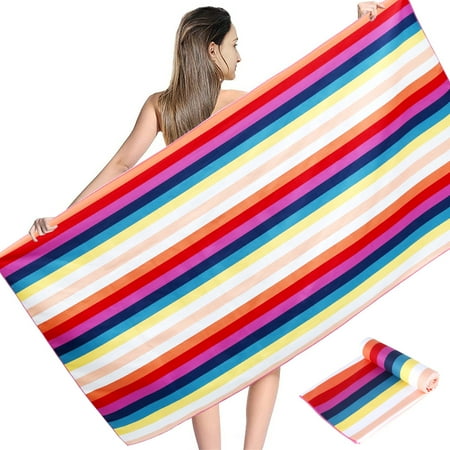 

Protoiya Beach Towel Oversized Microfiber Beach Towels for Travel Quick Dry Towel for Swimmers Sand Proof Beach Towels for Women Men Girls Cool Pool Towels Beach Accessories Super Absorbent Towel