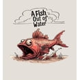 thumbnail image 5 of A Fish Out of Water Humor Adult Black Long Sleeve Hoodie-Small, 5 of 6