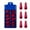 Red, variant on 100PCS Clear Coffin Press on Nails Long Fake Nail Kit Coffin Nails Press ons Nail Medium Ballerina Glue on Nails Tips Full Cover Glossy Artificial Nails False Fingernail with Box for Women Girls