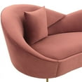 thumbnail image 5 of Anabella Blush Fabric Upholstered Sofa with Brushed Gold Legs, 5 of 7