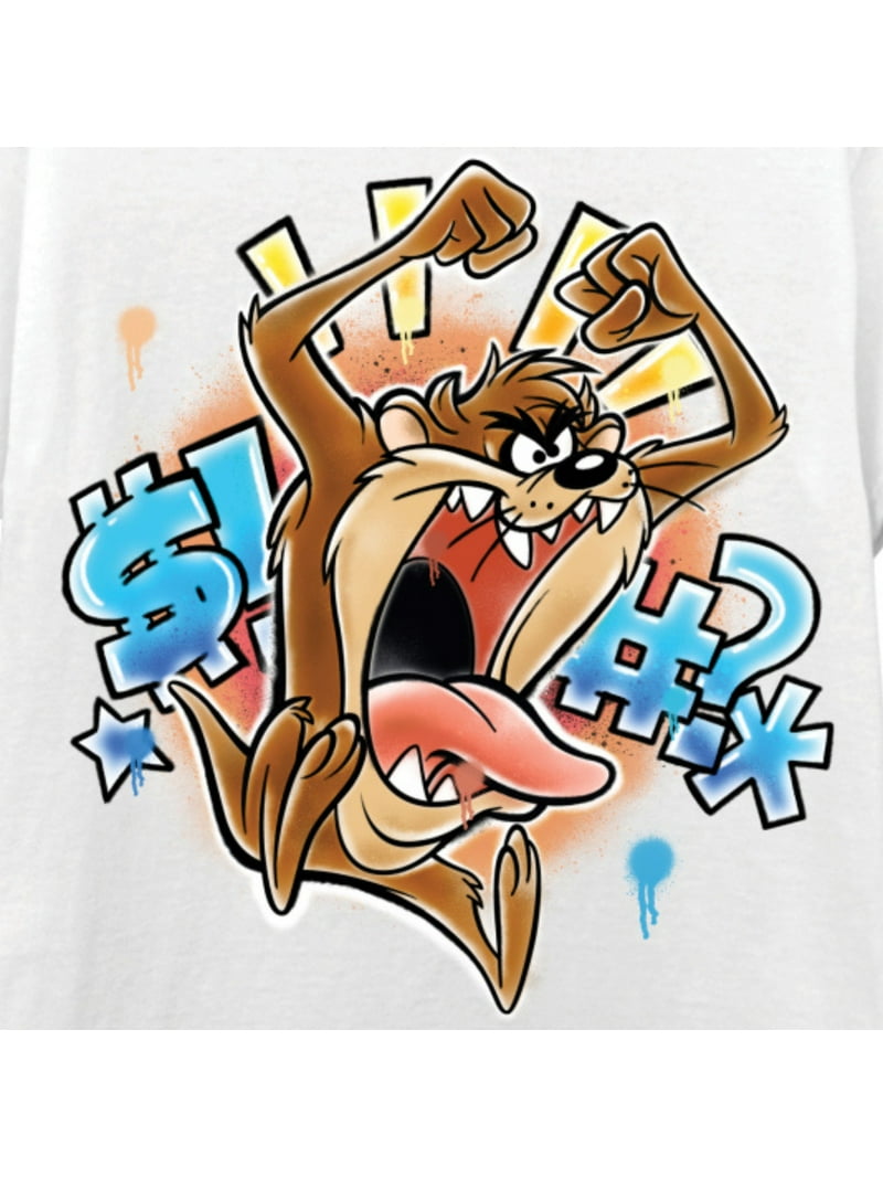 Warner Bros Tasmanian Devil Looney Tunes Men's Crewneck T-Shirt for Adults  - Walmart.com, image size:800x1067