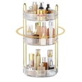 thumbnail image 1 of Organizador de maquillaje MOKANI 360, giratorio, 3 niveles, para tocador, transparente, 1 of 7