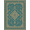 Teal Cream, Pattern 5, variant on ODIKA 8'x10' Washable Area Rug Durable, Non-Slip Mid Symmetrical Century Border Washed Decorative Hallway Teal for Living Room, Under Sectional, Family
