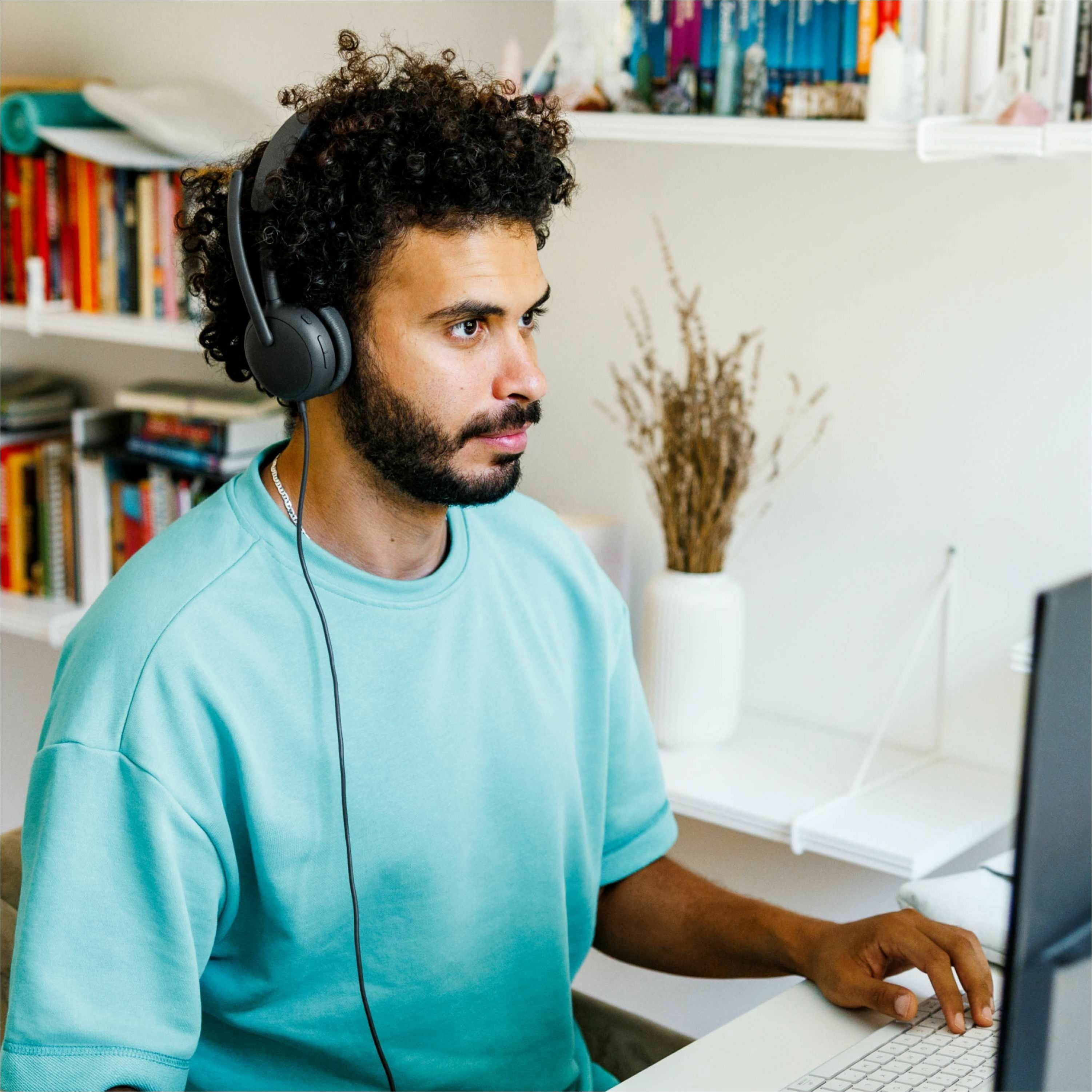 Logitech Zone Wired 2, Noise-Canceling Headset with Adaptive Hybrid ANC, USB-C with USB-A adapter, Graphite