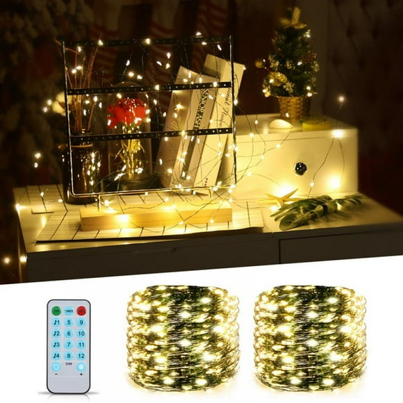 CNKOO 2Pack 50FT Solar Halloween Decorations Lights  Green Wire String Mini Lights Outdoor  Waterproof 8 Modes Decorative Twinkle Lights for  Tree