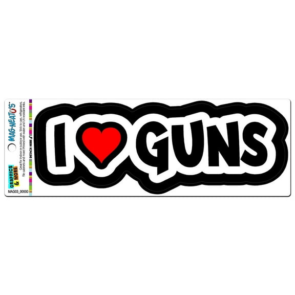 I Love Heart Guns MAG-NEATO'S(TM) Car/Refrigerator Magnet
