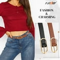 thumbnail image 7 of SUOSDEY Skinny Women Leather Belts Thin Casual Ladies Waist Belts for Jeans Dresses Pants, 7 of 7