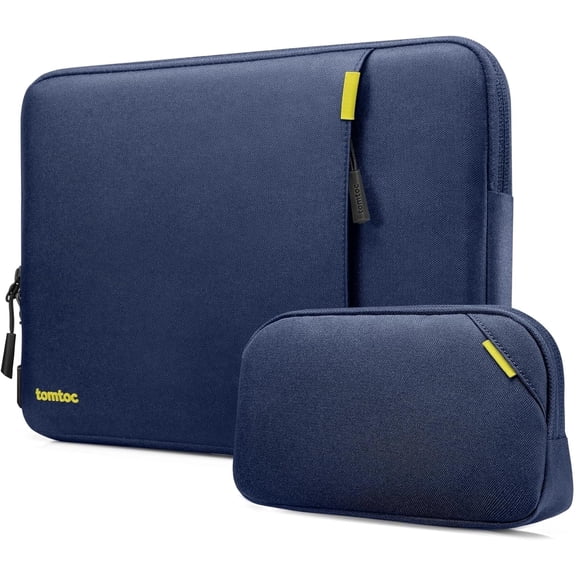 tomtoc 360 Protective Laptop Sleeve Kit for 14-inch MacBook Pro M5 Pro/Max 2026 A3426 A3427 A3434 M4/M3/M2/M1 A3112 A3401 A3185, Water-Resistant Laptop Case Bag with Accessory Pouch for Dell XPS 14