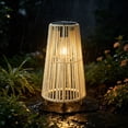 thumbnail image 5 of Solar Floor Lamp Rattan Solar Lanterns Outdoor Waterproof,Solar Floor Lamp,Outdoor Floor Lamp,Solar Lanterns Solar Powered Wicker Outdoor Lamp,Rattan Wicker Lights Hand Woven Lamp for Garden, 5 of 8