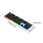 Twfbrm Gaming Keyboard and Mouse Combo, USB Wired RGB Backlit Full Size Keyboard and Mouse, 1600 DPI Ergonomic Mouse and Mechanical Feel Keyboard with Tilt Angle for PC Laptop Computer Game and Work