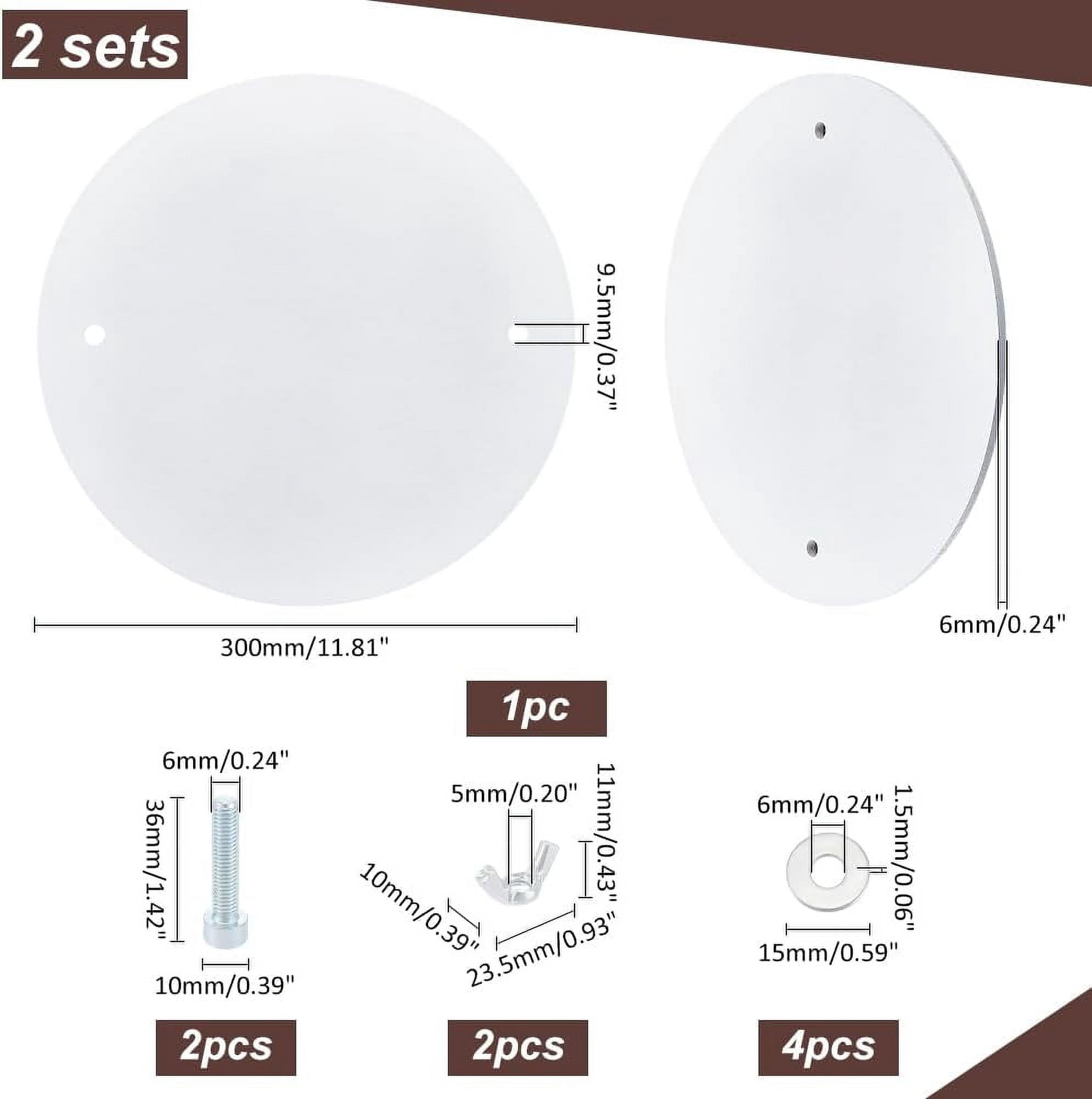 2 Set White Wooden Clay Board Mat Mud Board Flat Round Pottery Wheel 30cm Round Clay Throwing Bats for Clay Crafts Arts Ceramics Pottery for Pottery Wheel Portable Clay Wedging Board