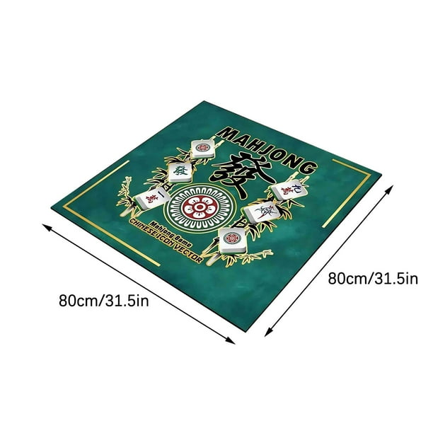 Xihbxyly Tapete de Mahjong, Cubierta Antideslizante, Respaldo de Espuma Antirruido, Elegante Estampado Resistente a La Decoloración, para Juegos de Cartas, Juegos de Mesa y Dominó, Entretenimiento En
