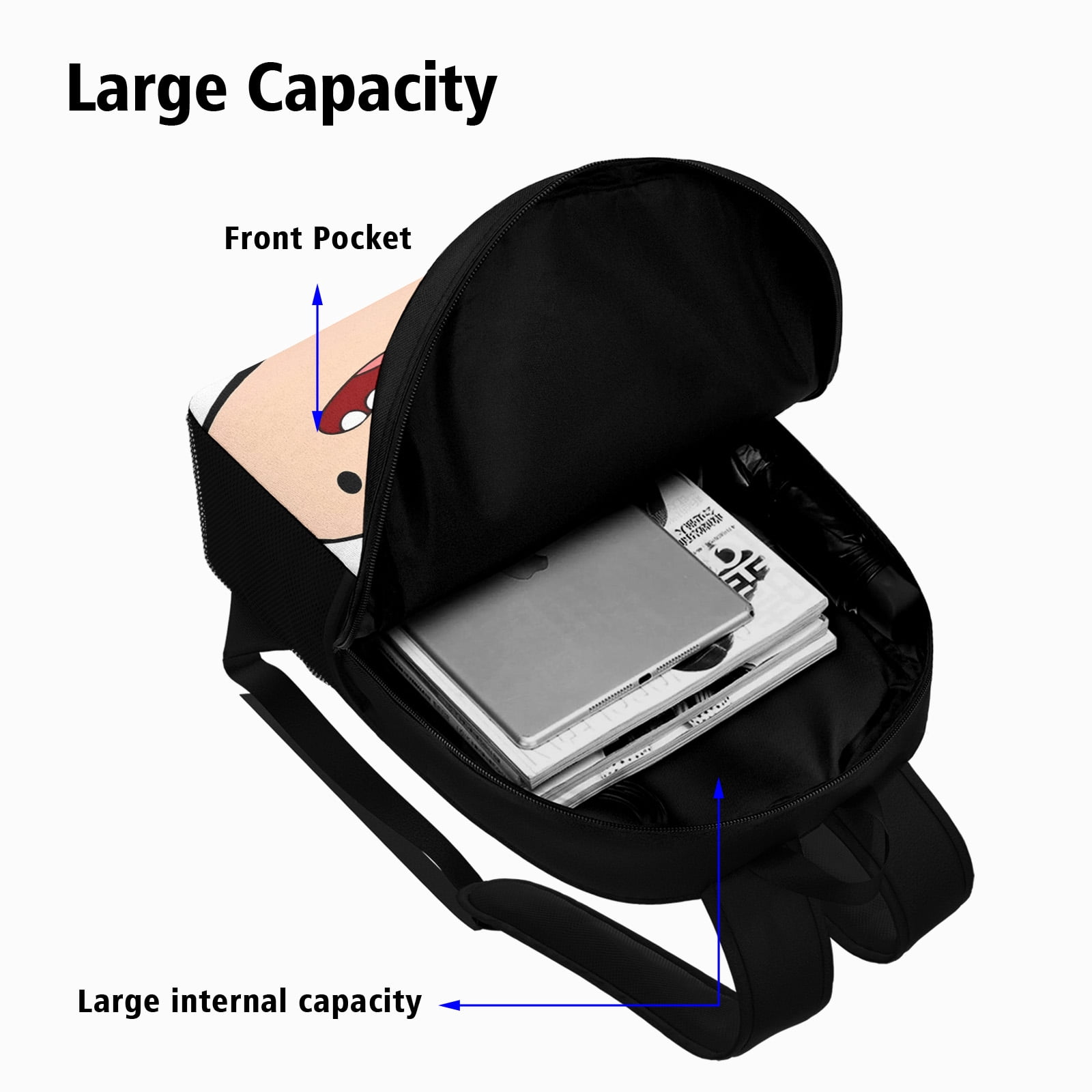17in Adventure Time Graphic Laptop Backpack for Women Men, Computer Bag Casual Large Daypack for Work Trip