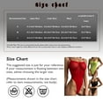 thumbnail image 4 of Oyolan Justaucorps Transparents pour Femmes Sans Manches Lingerie une Pièce Combinaison en Maille Transparente Rouge L, 4 of 4