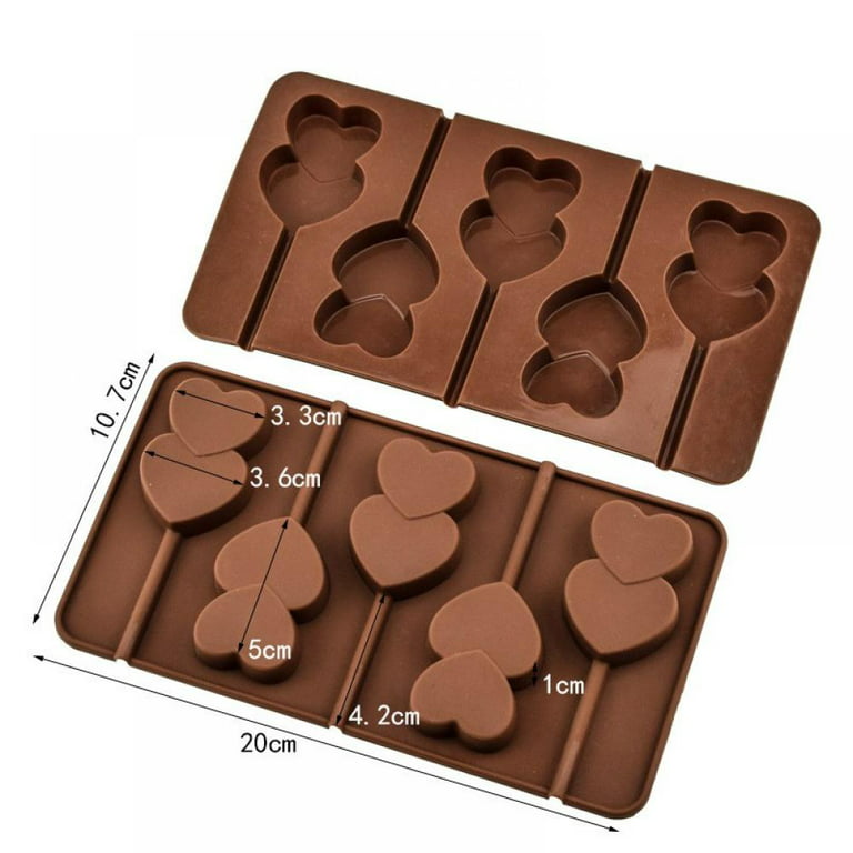 Popfeel Round Silicone Mold for Lollipop Hard Candy Chocolate Cake Decorating Reusable Swirl Shape, Size: 23.8