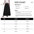 thumbnail image 5 of Asklazy Womens Flowy Long Maxi Skirt A-Line Long Skirt with Pockets Elastic High Waist,Black,S, 5 of 10