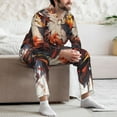 thumbnail image 7 of Naloa Colorful Abstract Eagle Men’s Pajamas Set - Long Sleeve Button Down Sleep Shirt and Pajama Bottoms Sleepwear Set-X-Large, 7 of 7