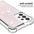 thumbnail image 4 of Slim Fit Phone Case for Samsung Galaxy A13, Glitter Liquid Quicksand Effect Silicone Soft TPU Case with Camera Lens and Screen Protection Cover for Galaxy A13 4G/5G,LSWT Pink, 4 of 8
