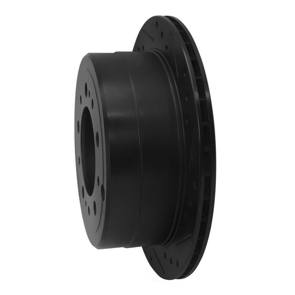 Dynamic Friction Company 633-76113R DFC Brake Rotor - Drilled And Slotted - Black