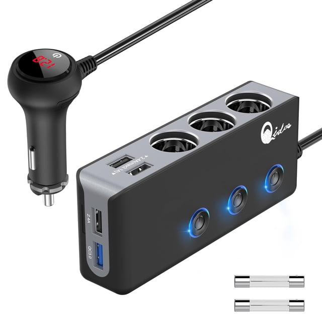 Divisor de encendedor de cigarrillos Qidie Quick Charge 3.0 180W