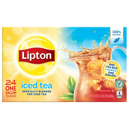 Lipton Unsweetened Gallon-Sized Black Iced Tea Bags, 24 (Best Store Bought Iced Tea)