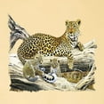 thumbnail image 2 of Wild Bobby, Wild Forest Spotted Cheetah Family, Animal Lover, Front and Back Garment-Dyed Short Sleeve Tees, Banana, Small, 2 of 3