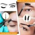 thumbnail image 3 of MORGLES 6Pcs Tweezers Set, Stainless Steel Tweezers for Eyebrow with Curved Scissors, Brow Brush & Leather Case - for Shaping & Ingrown Hair, Black, 3 of 5