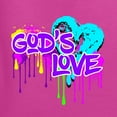 thumbnail image 2 of Wild Bobby, Graffiti Art God's Love, Inspirational/Christian, Unisex Graphic Hoodie Sweatshirt, Fuschia, Small, 2 of 4