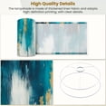 thumbnail image 4 of Linen Drum Lampshades Abstract Modern Turquoise Navy Blue Teal Turquoise Teal 13"x13"x10" Light Shade for Table Lamps Floor Lamps Drum Lamp Shades Lampshade Replacement Assembly Required, 4 of 8