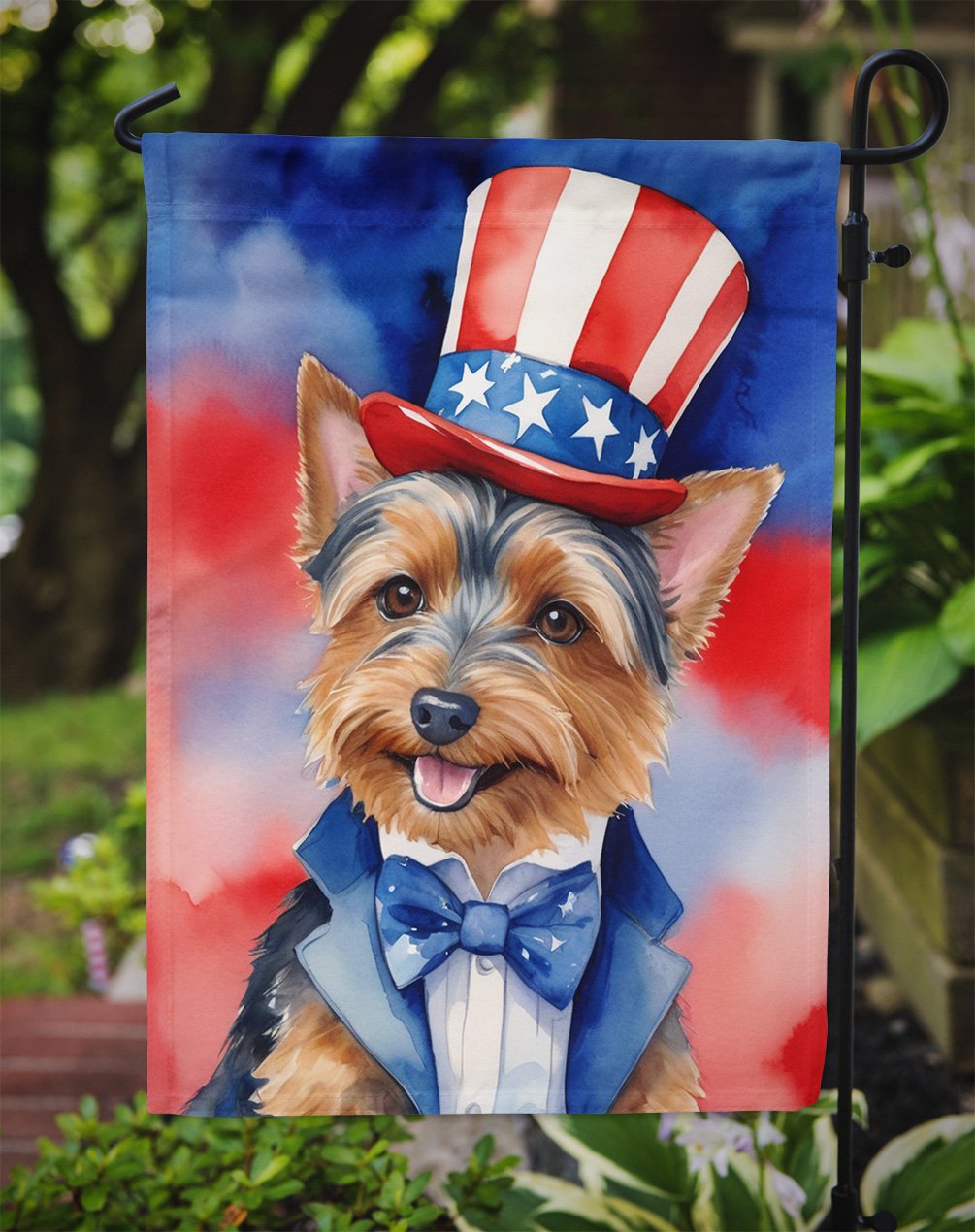 Australian Terrier Patriotic Garden Flag 11.25 in x 15.5 in