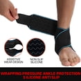 thumbnail image 3 of BESTSKY Ankle Brace,Pressure Relief Neuropathy Socks,Adjustable Flexibility Ankle Sleeve,Blue, 3 of 7