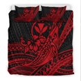 thumbnail image 4 of Hawaii Baleine à Bosse avec Hibiscus Ensemble de Literie Tribal Rouge LT12, 4 of 6