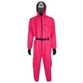 thumbnail image 1 of Squid Game Cosplay Jumpsuits, Red Long Sleeved One-Piece Cosplay for Both Men and Women Halloween Gifts for Super Hero Fans (Pink) Size: XL, 1 of 8