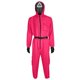 thumbnail image 1 of Squid Game Cosplay Costume Jumpsuit, Red Long Sleeved One-Piece Cosplay for Both Men and Women Anime Suit Jumpsuit for Adults (Pink) Size: S, 1 of 8