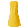 thumbnail image 4 of Robe Grande Taille pour Femmes Été Femmes Style Été Col en V Imprimée Coton et Lin Décontractée Robe Grande Taille pour Dames, 4 of 6