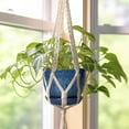 thumbnail image 6 of Plant Pot 5 Inch - Ceramic Planter for Indoor Plants Outdoor, Succulent Orchid Pot with Drainage Hole and Saucer, Round Flower Pot for Home Decor, Blue, 6 of 14