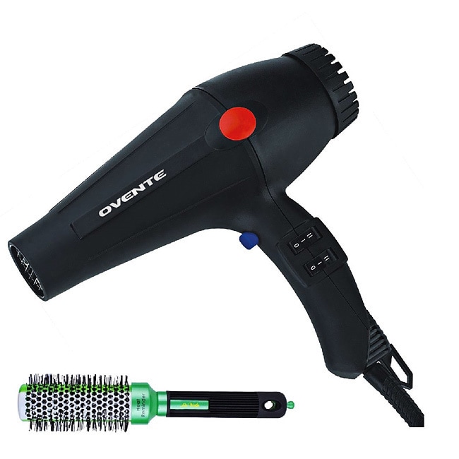Ovente X5 Professional Hair Dryer with Thermal Round Brush ...
