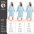 thumbnail image 4 of Joyfy SWearable Blanket Hoodie for Women Men Gifts for Women Mom Wife Sherpa Fleece Long Hooded Blanket Sweatshirt Cozy Sherpa Wearable Throw with Pocket & Sleeves for Adult(Sky blue,Regular), 4 of 7